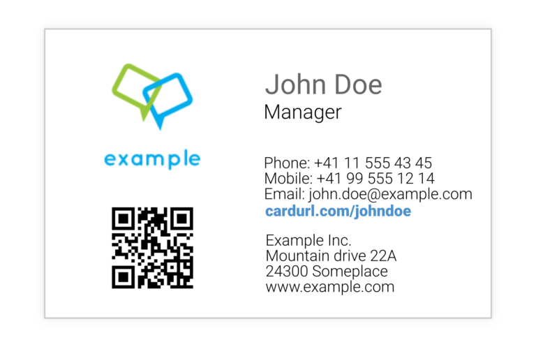 John doe business card